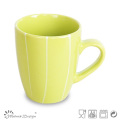 12oz bunte Kaffeetasse mit weißer Linie